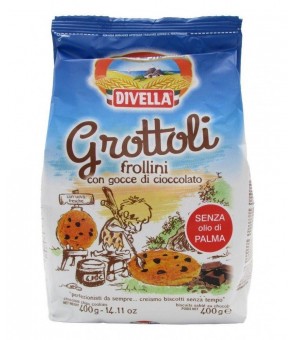 DIVELLA BISCOTTI GROTTOLI GOCCE CIOCCOLATO GR.400