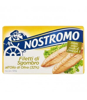 NOSTROMO FILETTI SGOMBRO OLIO OLIVA GR 120