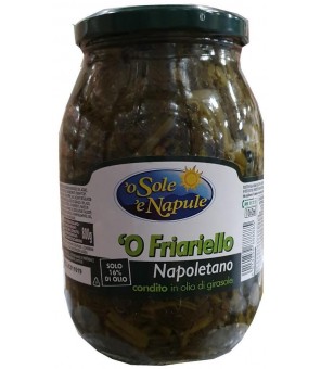 O SOLE E NAPULE FRIARIELLI VASO VETRO GR 960