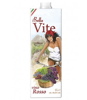 BELLA VITE VINO ROSSO IN BRIK 1 LT