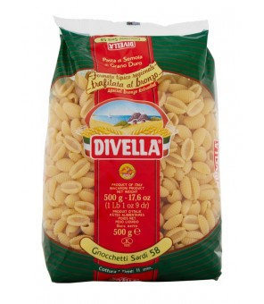 DIVELLA PASTA DI SEMOLA DI GRANO DURO GNOCCHETTI SARDI 58 GR 500 X 24