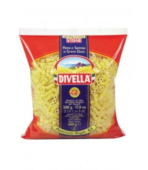 DIVELLA PASTA DI SEMOLA DI GRANO DURO PATERNOSTI RIGATI 63 GR 500 X 24