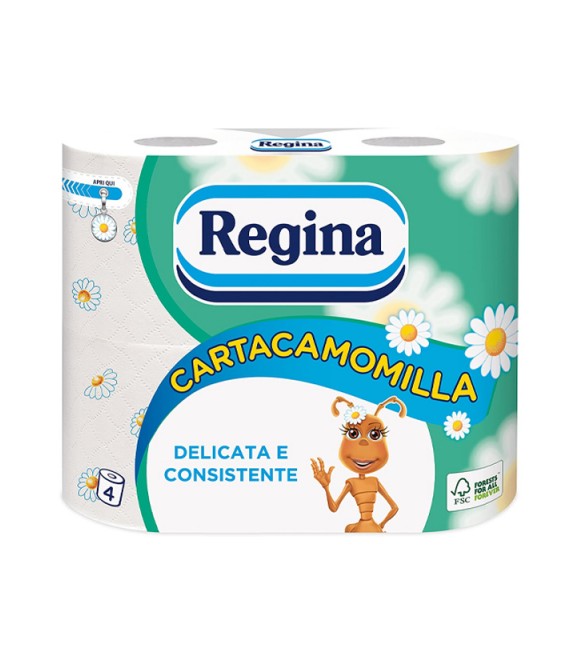 REGINA CARTA IGIENICA ALLA CAMOMILLA X 4 ROTOLI