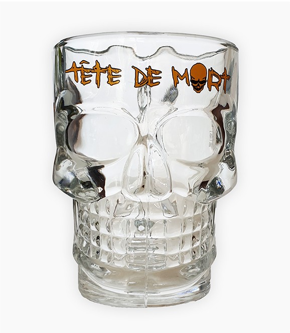 Verre à bière tête de mort personnalisée : Chope 50 cl - Verre