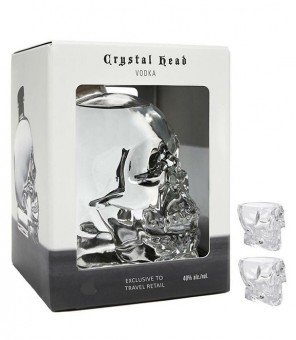 WÓDKA CRYSTAL HEAD + 2 SZKLANKI