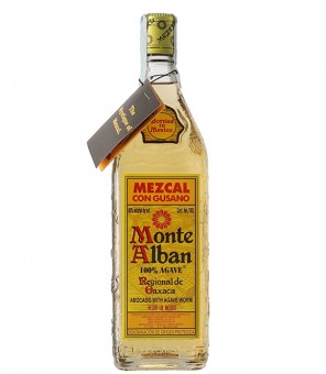 MONTE ALBAN MEZCAL MIT GUSANO 100% AGAVE CL.70