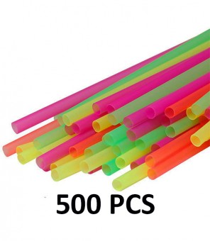 PAILLES COLORÉES CM.21/6 PLASTIQUE DROITES 500 PIÈCES