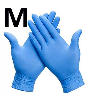 GUANTES DE NITRILO AZUL HEAVY COMFORT TALLA M PORZ 100