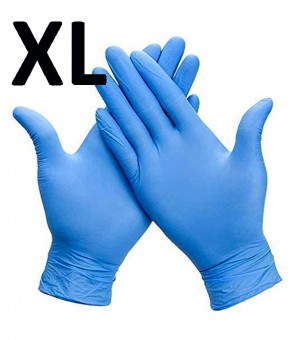 SCHWERE KOMFORT-HANDSCHUHE AUS BLAUEM NITRIL GRÖSSE XL PZ. 100