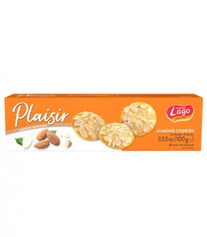 GASTONE LAGO BISCUITS PLAISIR ALMOND COOKIES GR.100