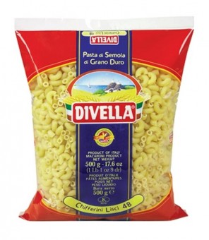 DIVELLA DURUM WHEAT SEMOLINA PASTA SMOOTH CHIFFERI 48 GR. 500