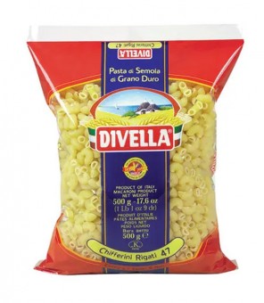 DIVELLA PASTA DE SEMOLINA DE TRIGO DURO CHIFFERINI RIGATI 47 GR 500 x 24