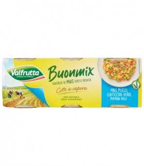 VALFRUTTA BUONMIX KUKURYDZIANY GROCH SOCZEWICA PAPRYKA GR.140X3