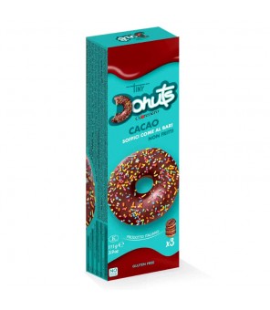 CUORENERO DONUTS CACAO ZONDER GLUTEN NIET GEBAKKEN GR.37X3 PZ