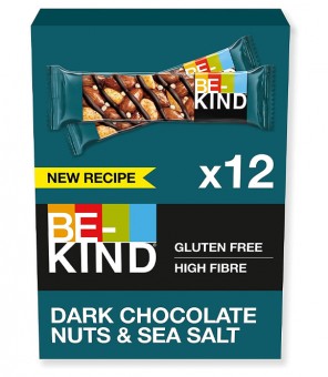 BE KIND BAR DARK CHOCOLATE NUTS AND SEA SALT GR. 40 X 12 PIECES