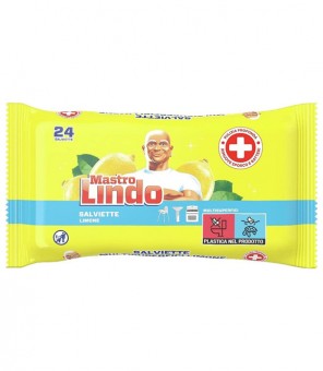 MASTROLINDO MULTI-SURFACE WIPES LEMON X 24 PIECES