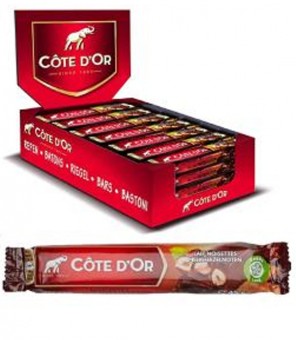 BARRA DE CHOCOLATE CON LECHE COTE D'OR CON AVELLANAS GR 45 X 32 UNIDADES