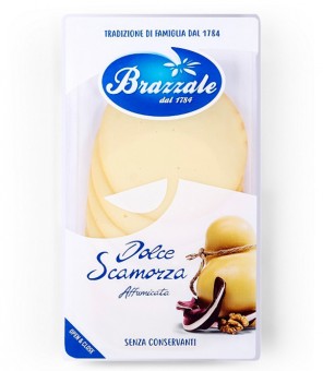 BRAZZALE GERÄUCHERTE SÜSSE SCAMORZA SCHEIBEN GR.80