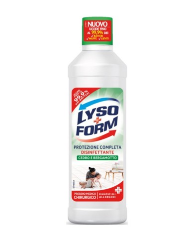 LYSOFORM CEDAR AND BERGAMOT FLOOR CLEANER ML.900