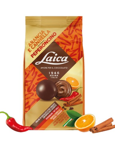 LAICA BOULES EXTRA MÖRK MED CHILLI ORANGE OCH KANEL 90 GR