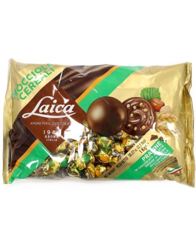 LAICA BOULES DE CHOCOLAT, NOISETTES ET CÉRÉALES KG.1