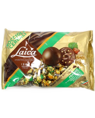 LAICA BOULES VAN CHOCOLADE, HAZELNOOT EN GRAAN KG.1