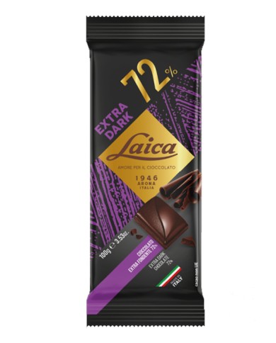 LAICA TABLET EXTRA DARK 72% GR.100