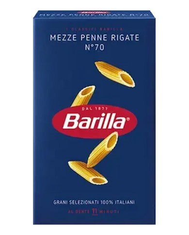 BARILLA MEZZE PENNE RIGATE N.70 GR.500 X 28 PIEZAS
