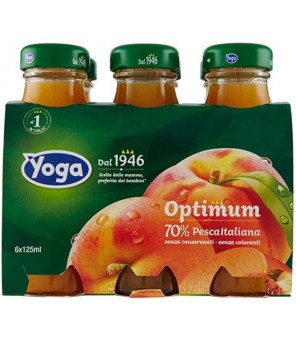 YOGA SUCCHI DI FRUTTA AL GUSTO PESCA CON TAPPO A VITE 6 X 125 ML