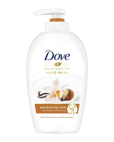 DOVE SAPONE MANI AL BURRO KARITE' E VANIGLIA ML.250