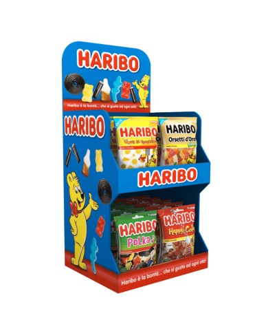 PRÉSENTOIR COMPTOIR BONBONS GOMMÉS HARIBO 40 PIÈCES