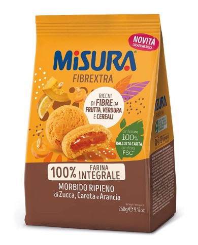 MISURA FIBREXTRA GALLETAS CON CALABAZA ZUCCA Y NARANJA GR.260