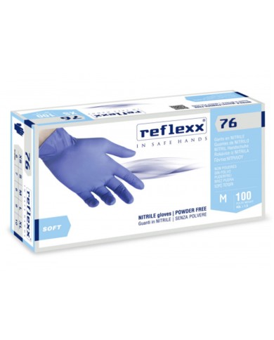 REFLEXX GUANTES DE NITRILO TALLA M 100 PIEZAS