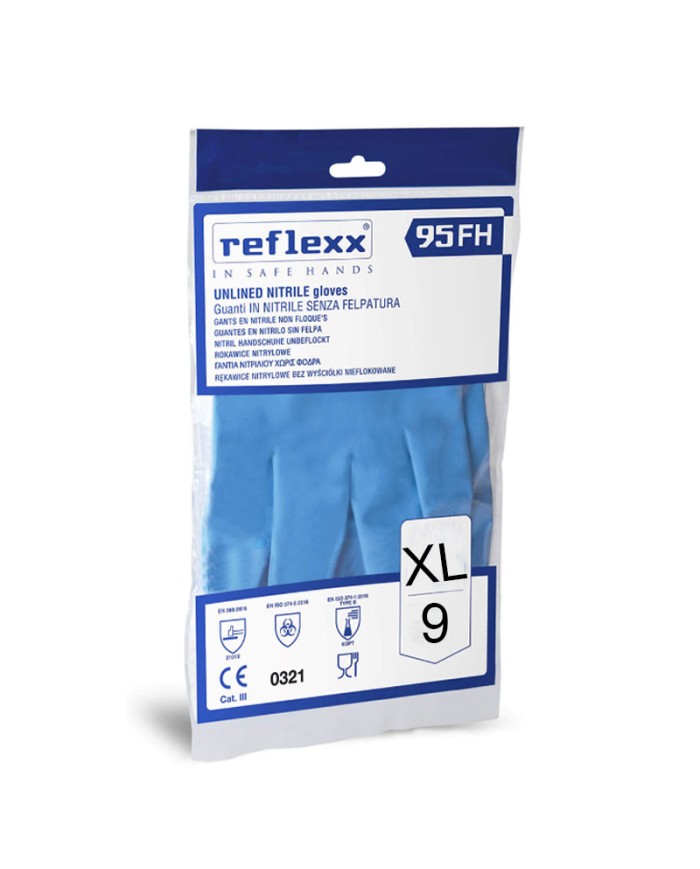 REFLEXX GUANTI IN NITRILE SENZA FELPATURA TAGLIA XL