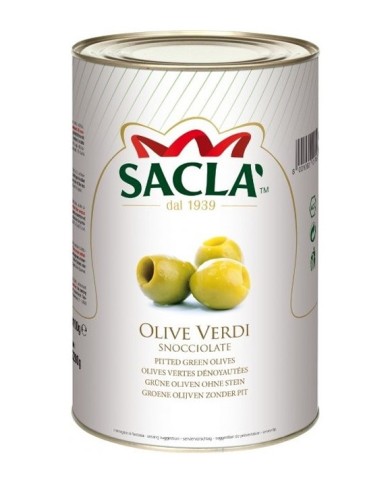 SACLA ' PITTED GREEN OLIVES KG. 4.1