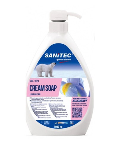 JABON EN CREMA SANITEC LUXOR IRIS AZUL LT.1