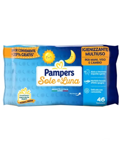 LINGETTES ASSAINISSANTES MULTI-USAGES PAMPERS SOLE E LUNA X 46