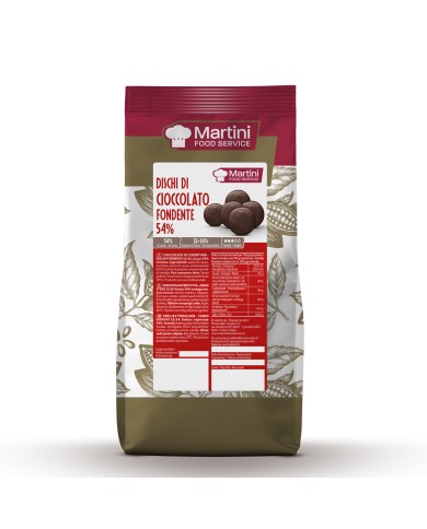 MARTINI FOOD SERVICE DISCHI CIOCCOLATO FONDENTE 54% KG.1