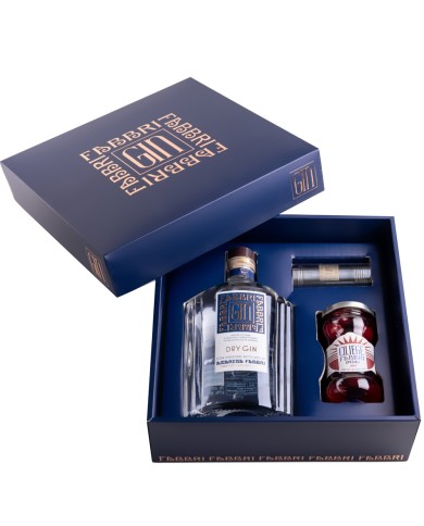 COFFRET FABBRI AVEC GIN DRY SPÉCIAL CERISES ET JIGGER