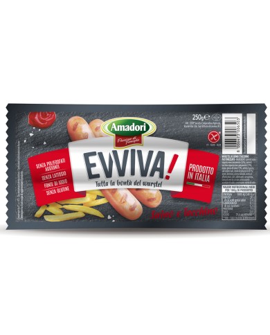 AMADORI EVVIVA PORK AND TURKEY SAUSAGE GR.250