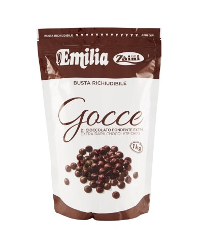 ZAINI EMILIA GOCCE DI CIOCCOLATO FONDENTE EXTRA KG.1