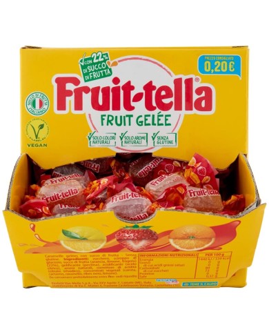 FRUITTELLA FRUIT GELEE CANDIES INDIVIDUALLY WRAPPED 125 PIECES