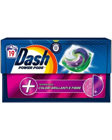 DASH PODS POWER LAVATRICE TECNOLOGIA COLORI BRILLANTI E FIBRE X 19