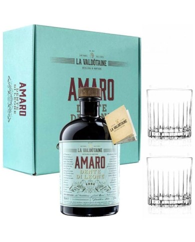 AMARO DENTE DI LEONE CONFEZIONE BOTTIGLIA DA 1 LT. CON 2 BICCHIERI