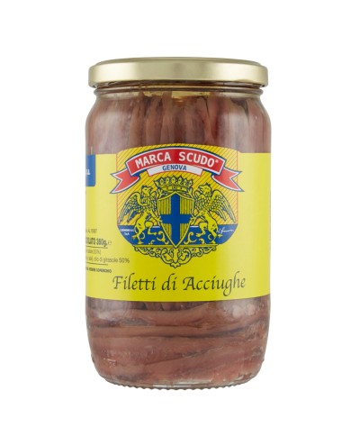 FILETS D'ANCHOIS DE MARQUE SCUDO À L'HUILE DE GRAINES 1,5 KG