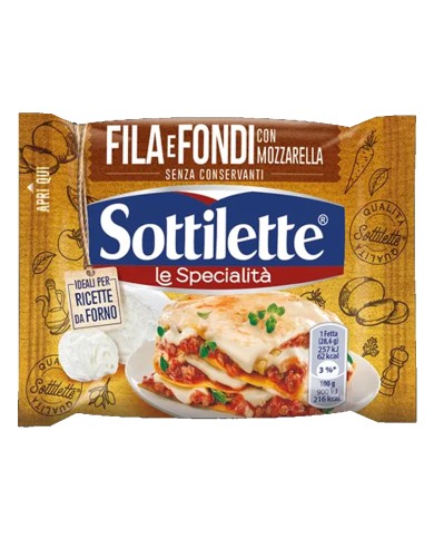 SOTTILETTE FILA E FONDI CON MOZZARELLA GR 200