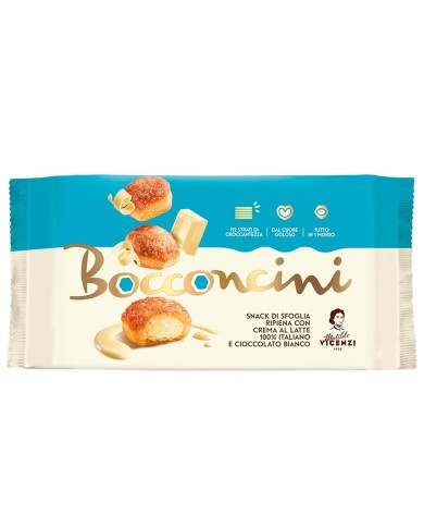 VICENZI BOCCONCINI DI PASTA SFOGLIA CON CREMA AL LATTE E CIOCCO BIANCO GR.100