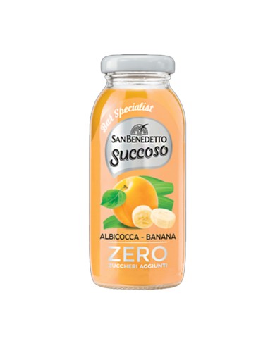 SAN BENEDETTO SAFTIGA APRIKOS- OCH BANANFRUKTER ZERO 12 X 200 ML