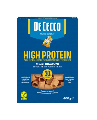 DE CECCO HÖGT PROTEIN MEZZI RIGATONI N.26 GR.400