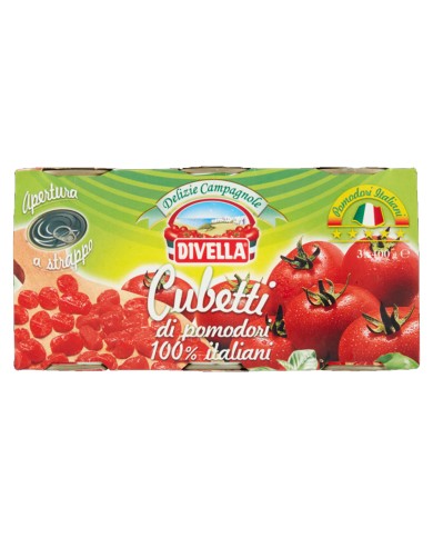 DIVELLA TOMATENWÜRFEL TRIS.400 GR. X 3 STÜCK